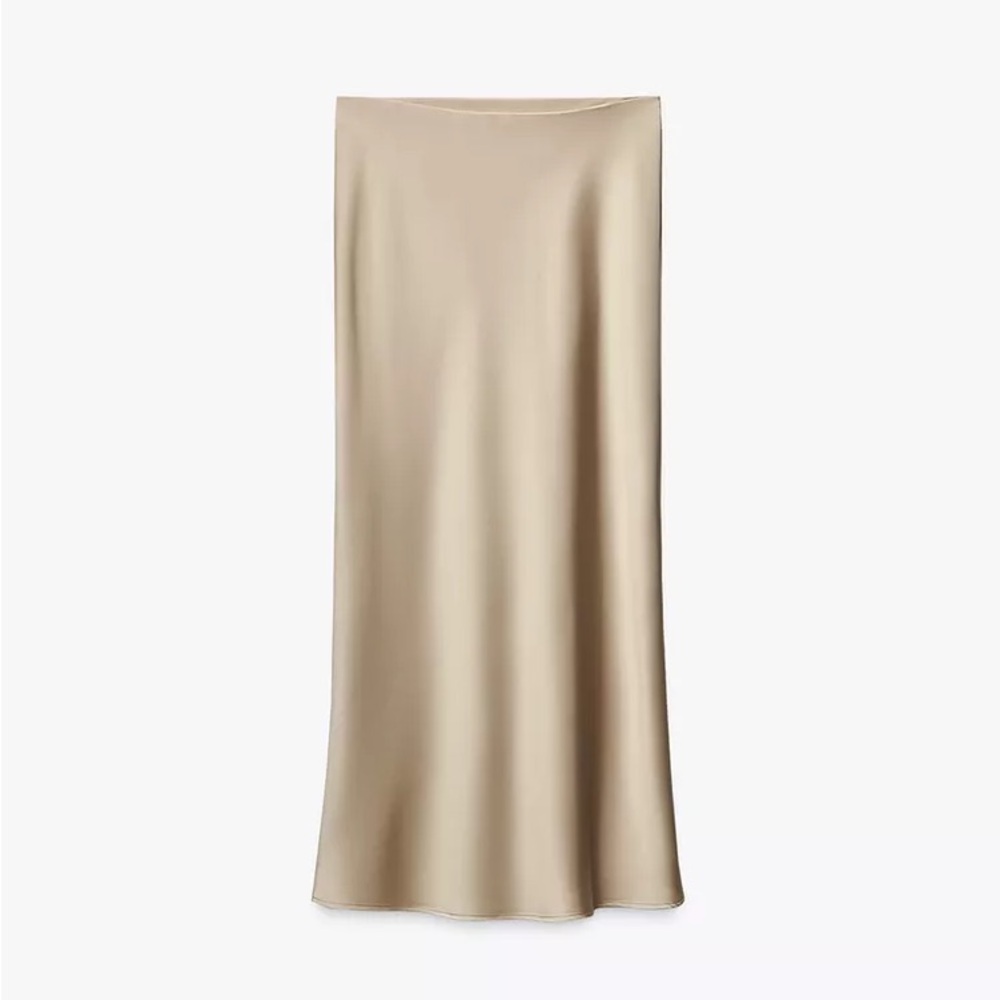 NWT Zara Elegant Tan Skirt size S